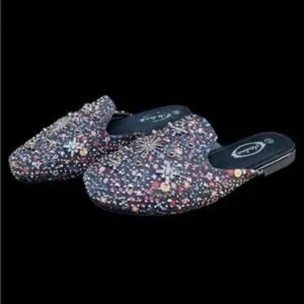 ATALINA 7 COMFY UNIQUE ACCENTED SLIDES FAIRY WHIMSY WITCHY FLASHY SHINY MERMAID - Picture 11 of 15